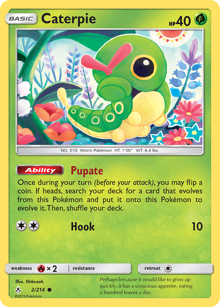 Caterpie (2/214) [Sun & Moon: Unbroken Bonds] | Silver Goblin