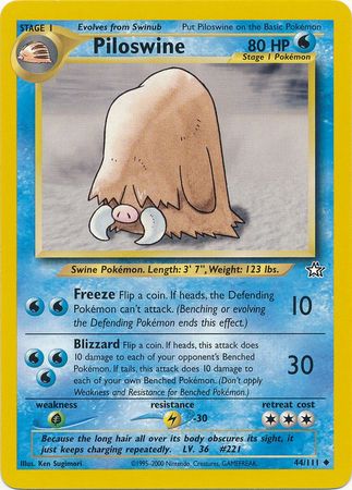 Piloswine (44/111) [Neo Genesis Unlimited] | Silver Goblin