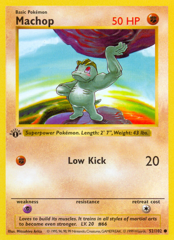 Machop (52/102) (Shadowless) [Base Set 1st Edition] | Silver Goblin