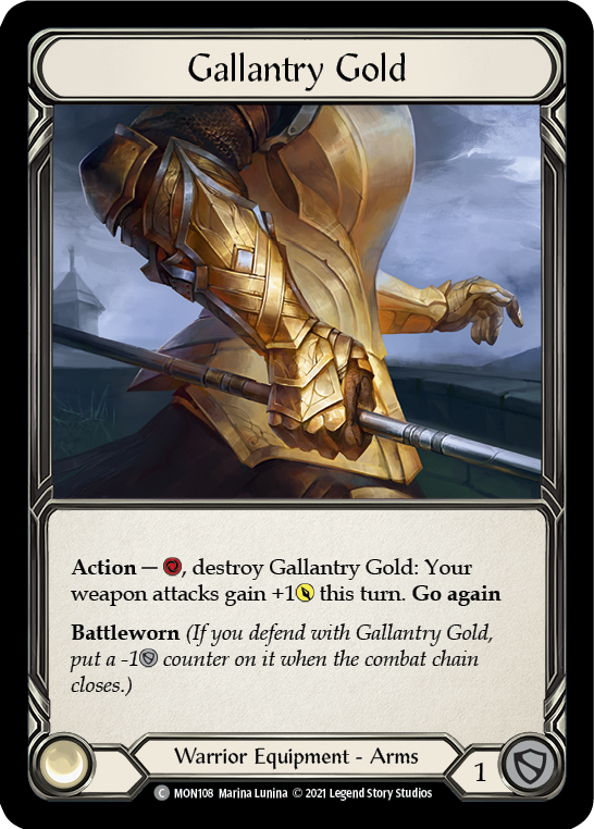 Gallantry Gold [MON108] (Monarch)  1st Edition Normal | Silver Goblin
