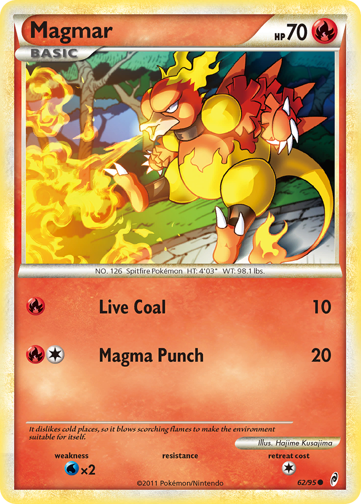 Magmar (62/95) [HeartGold & SoulSilver: Call of Legends] | Silver Goblin