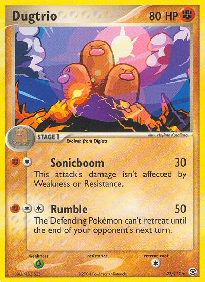 Dugtrio (22/112) [EX: FireRed & LeafGreen] | Silver Goblin