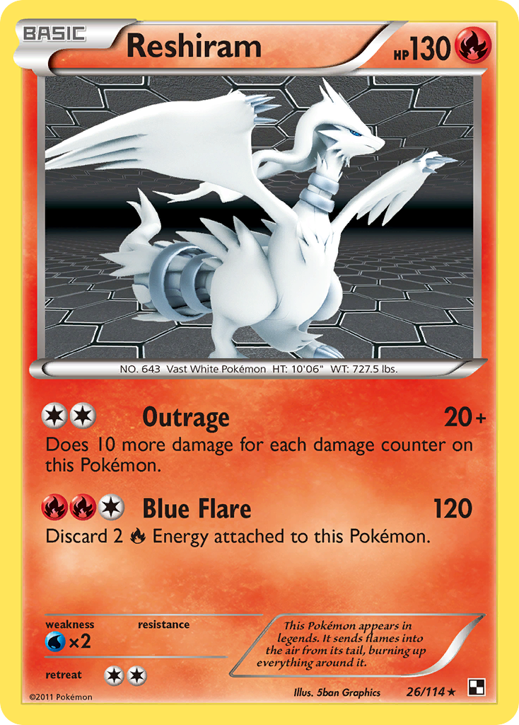 Reshiram (26/114) [Black & White: Base Set] | Silver Goblin