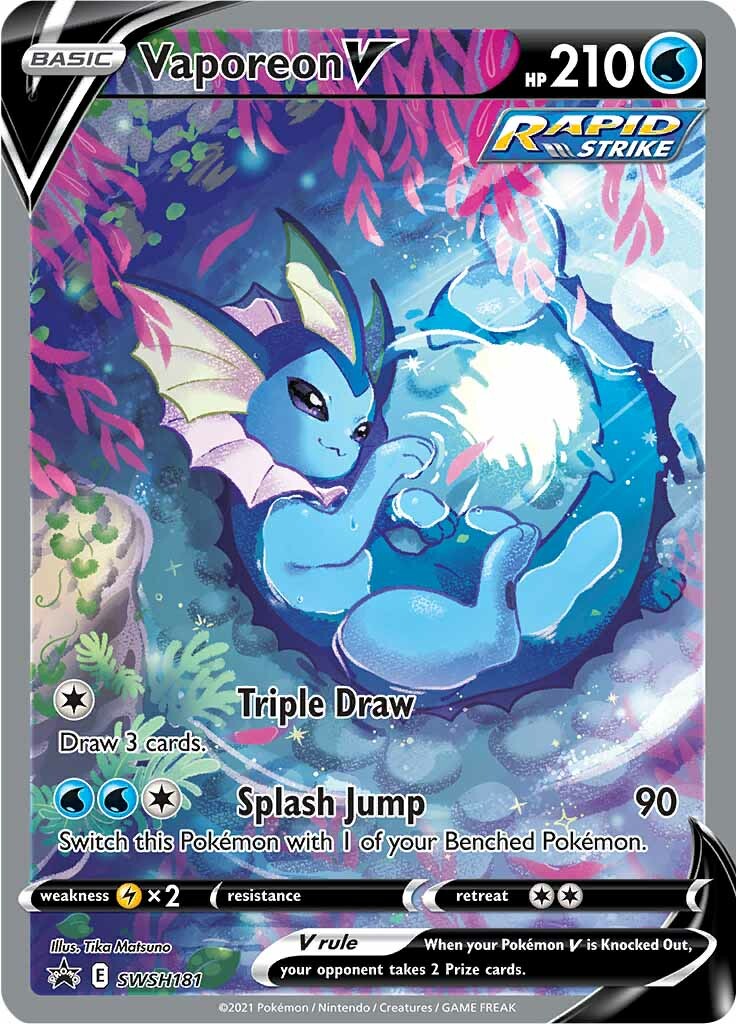 Vaporeon V (SWSH181) [Sword & Shield: Black Star Promos] | Silver Goblin