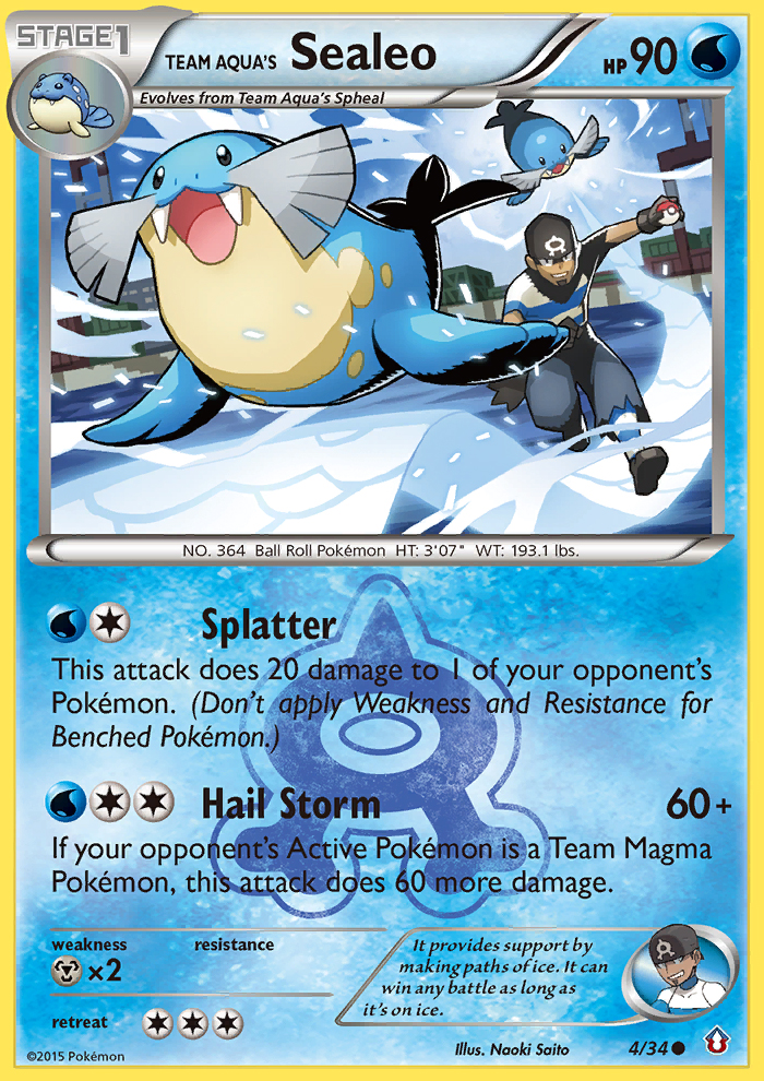 Team Aqua's Sealeo (4/34) [XY: Double Crisis] | Silver Goblin