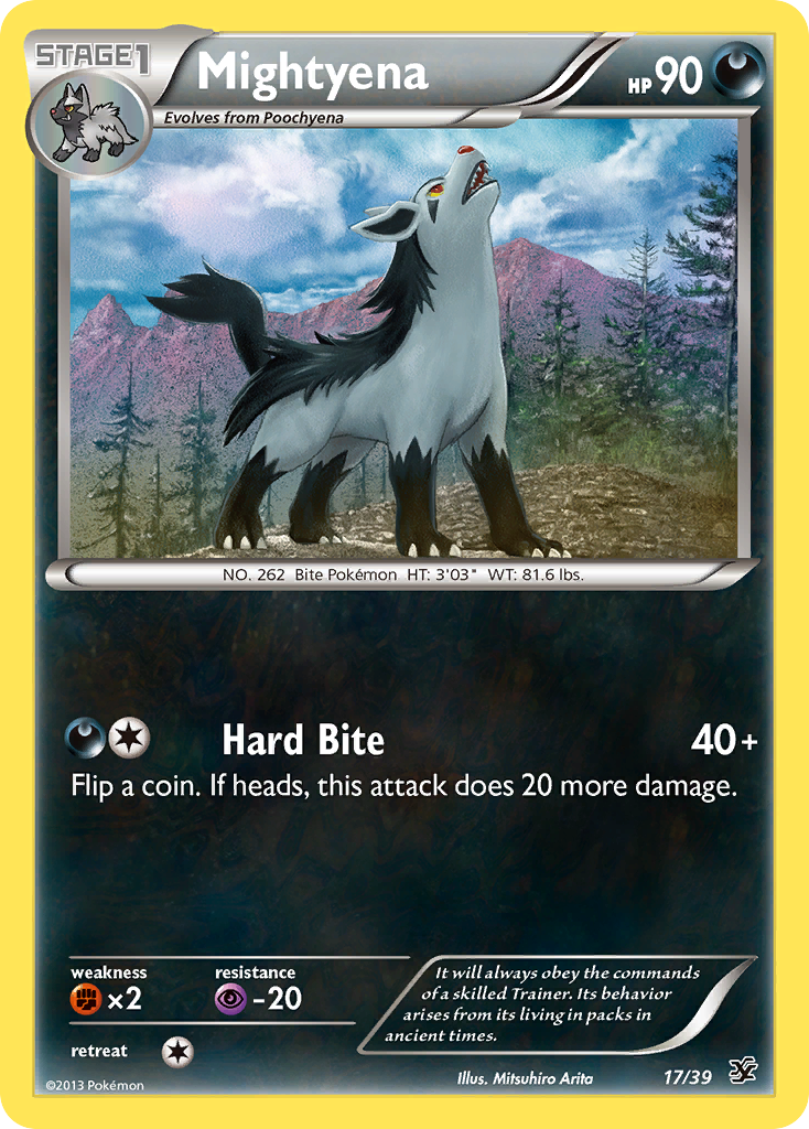 Mightyena (17/39) [XY: Kalos Starter Set] | Silver Goblin