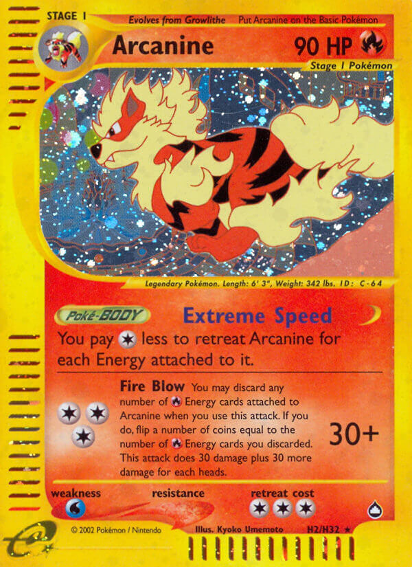 Arcanine (H2/H32) [Aquapolis] | Silver Goblin