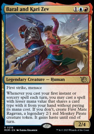 Baral and Kari Zev (Promo Pack) [March of the Machine Promos] | Silver Goblin