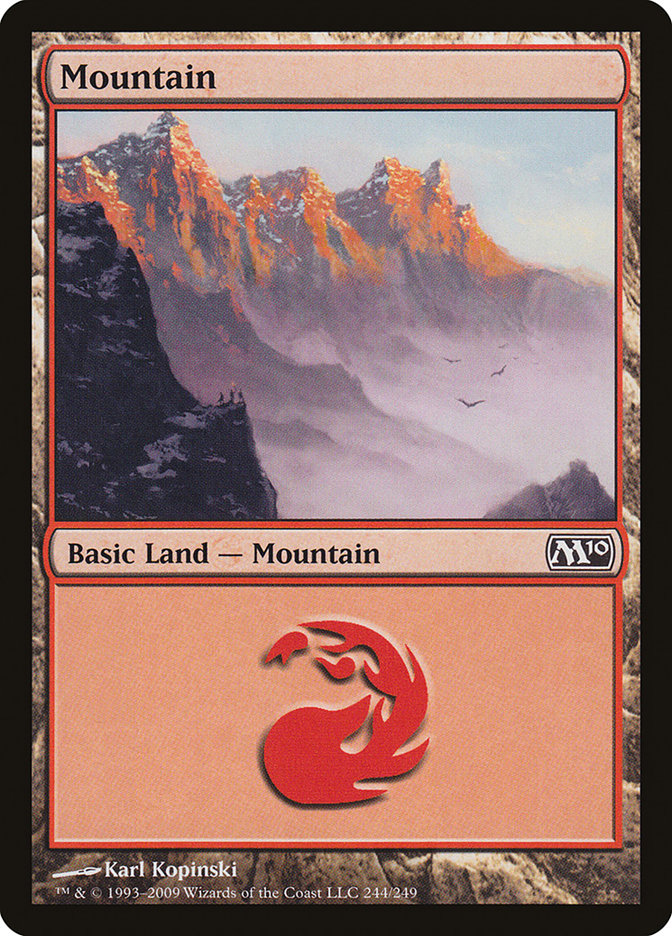 Mountain (244) [Magic 2010] | Silver Goblin