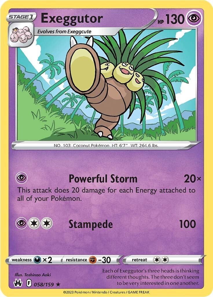 Exeggutor (058/159) [Sword & Shield: Crown Zenith] | Silver Goblin