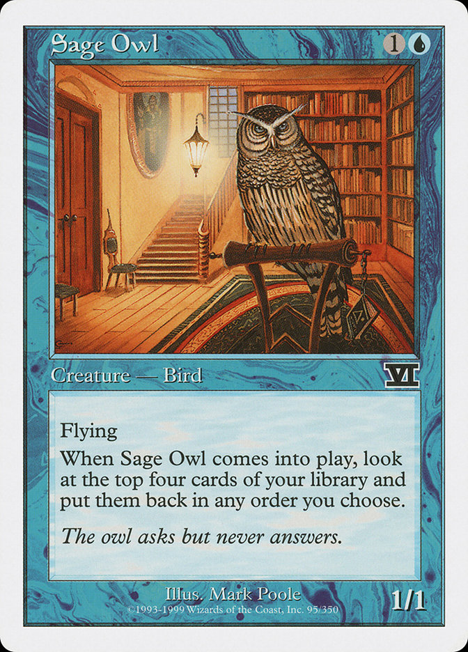 Sage Owl [Classic Sixth Edition] | Silver Goblin