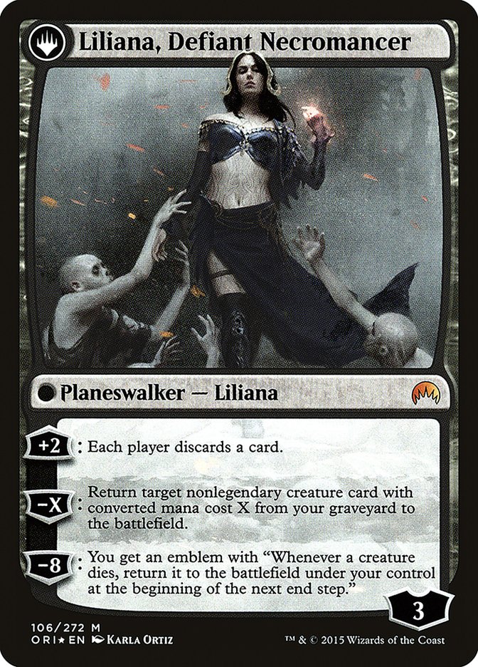 Liliana, Heretical Healer // Liliana, Defiant Necromancer (106s) Foil - Magic Origins Promos