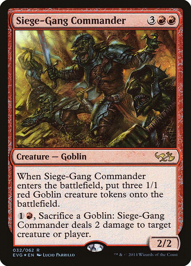 Siege-Gang Commander (Elves vs. Goblins) [Duel Decks Anthology] | Silver Goblin