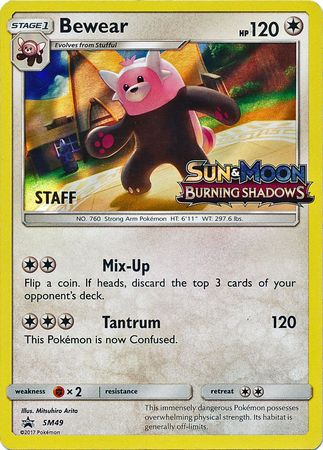 Bewear (SM49) (Staff Prerelease Promo) [Sun & Moon: Black Star Promos] | Silver Goblin