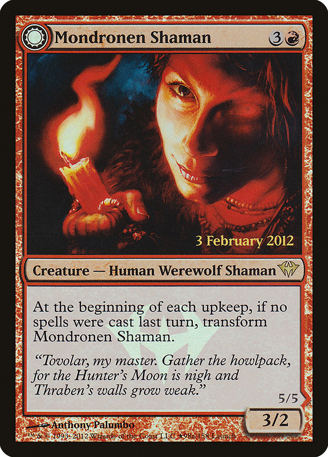Mondronen Shaman // Tovolar's Magehunter (98★) Foil - Dark Ascension Promos