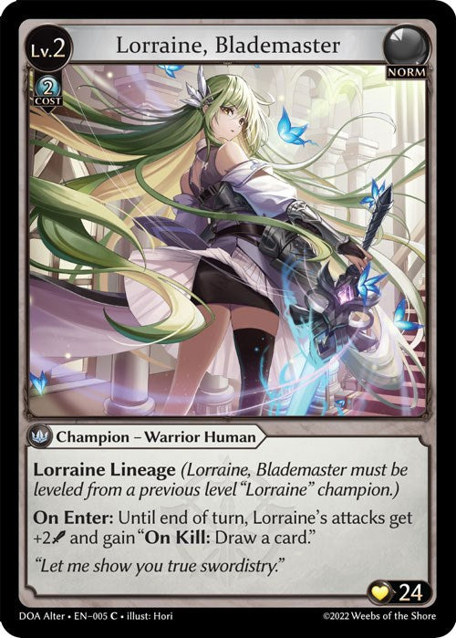 Lorraine, Blademaster (005) [Dawn of Ashes: Alter Edition] | Silver Goblin