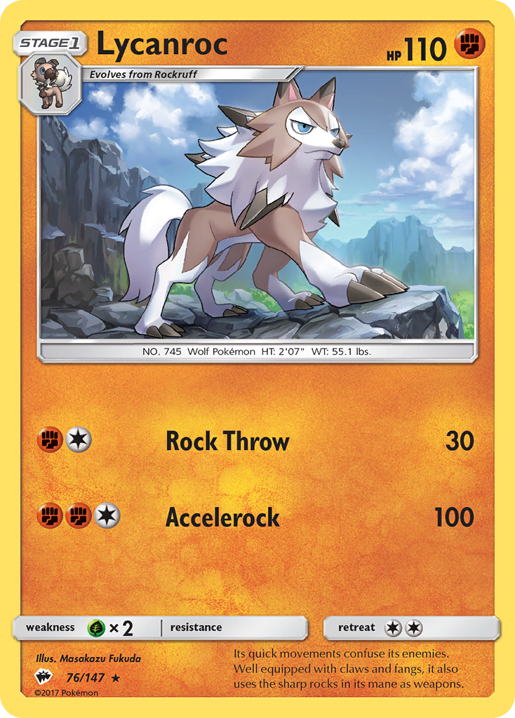 Lycanroc (76/147) [Sun & Moon: Burning Shadows] | Silver Goblin