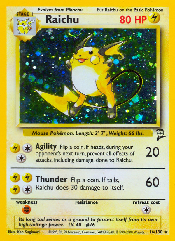 Raichu (16/130) [Base Set 2] | Silver Goblin