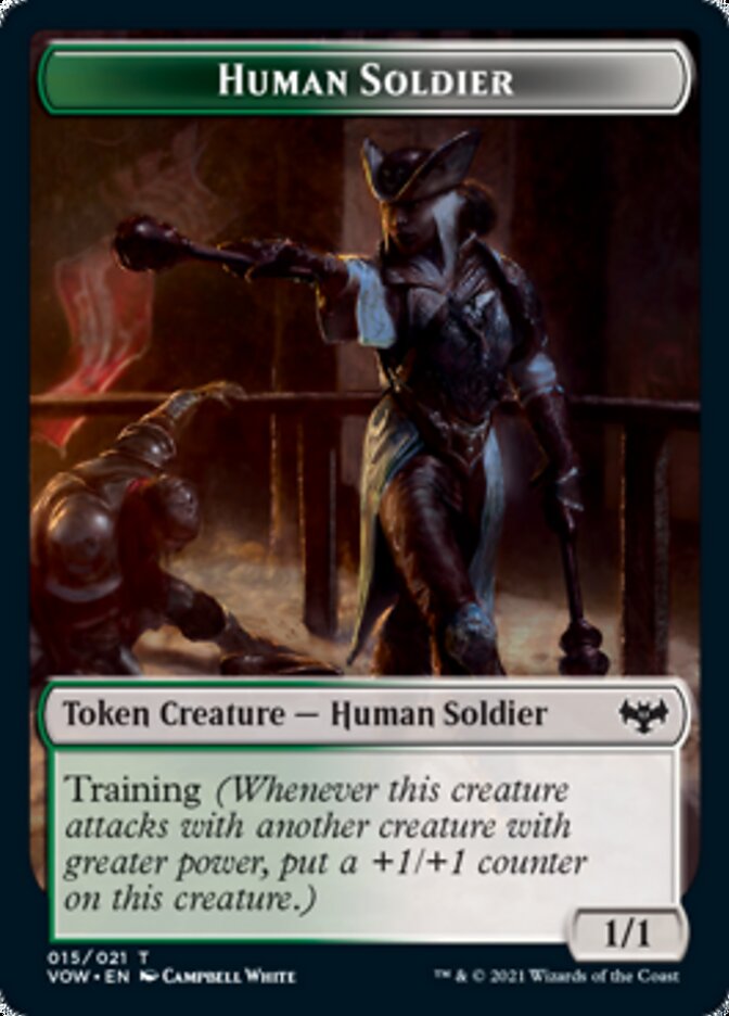 Blood // Human Soldier Double-Sided Token [Innistrad: Crimson Vow Tokens] | Silver Goblin