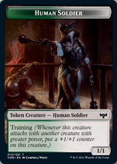 Blood // Human Soldier Double-Sided Token [Innistrad: Crimson Vow Tokens] | Silver Goblin