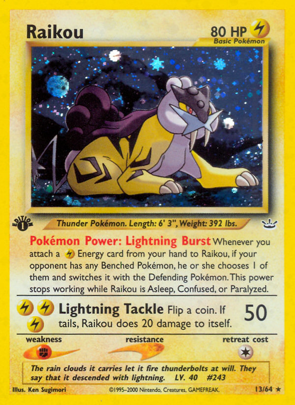 Raikou (13/64) [Neo Revelation 1st Edition] | Silver Goblin