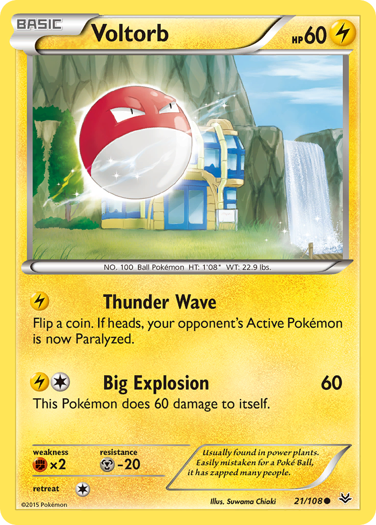 Voltorb (21/108) [XY: Roaring Skies] | Silver Goblin