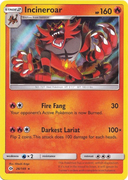 Incineroar (26/149) (Water Web Holo) [Sun & Moon: Base Set] | Silver Goblin