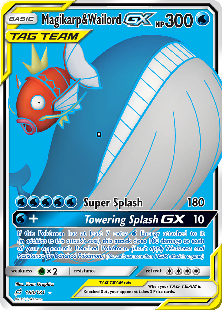 Magikarp & Wailord GX (160/181) [Sun & Moon: Team Up] | Silver Goblin