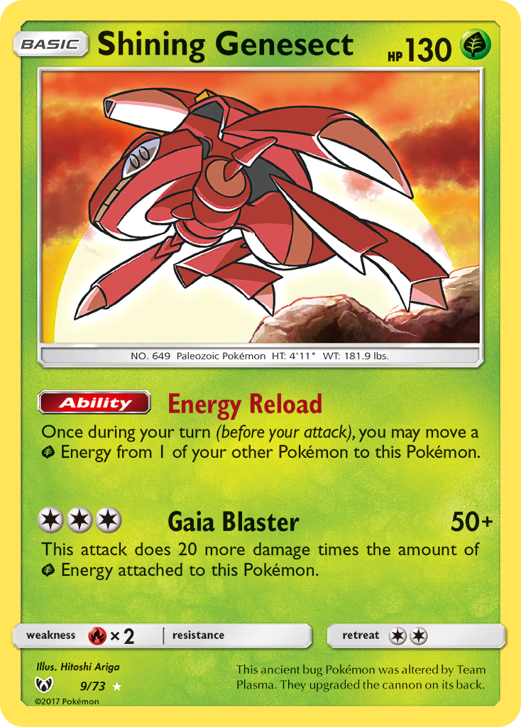 Shining Genesect (9/73) [Sun & Moon: Shining Legends] | Silver Goblin