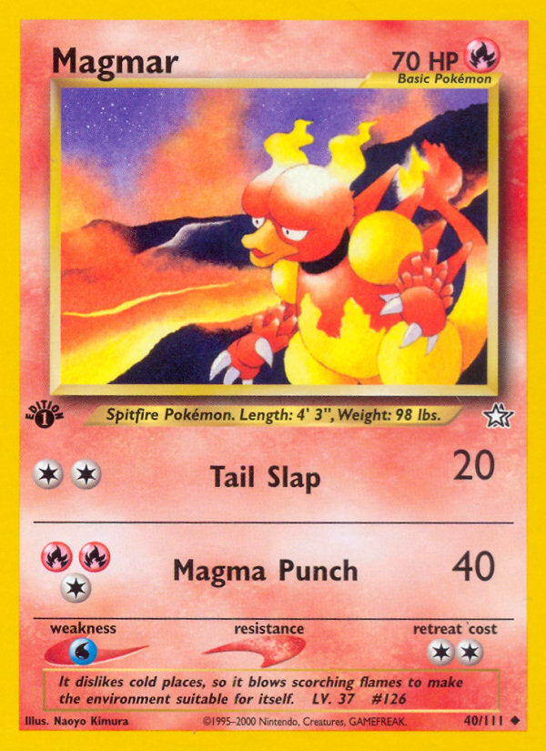 Magmar (40/111) [Neo Genesis 1st Edition] | Silver Goblin