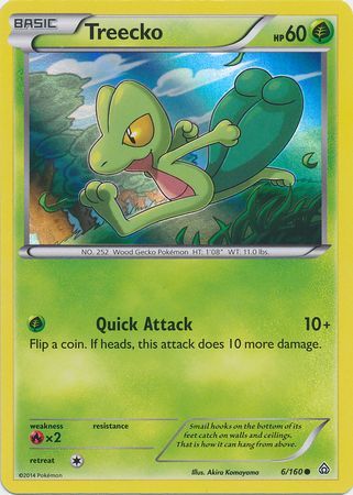 Treecko (6/160) (Sheen Holo) [XY: Primal Clash] | Silver Goblin