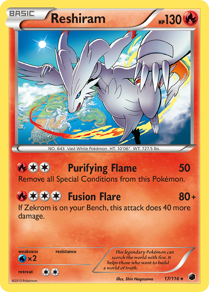 Reshiram (17/116) [Black & White: Plasma Freeze] | Silver Goblin