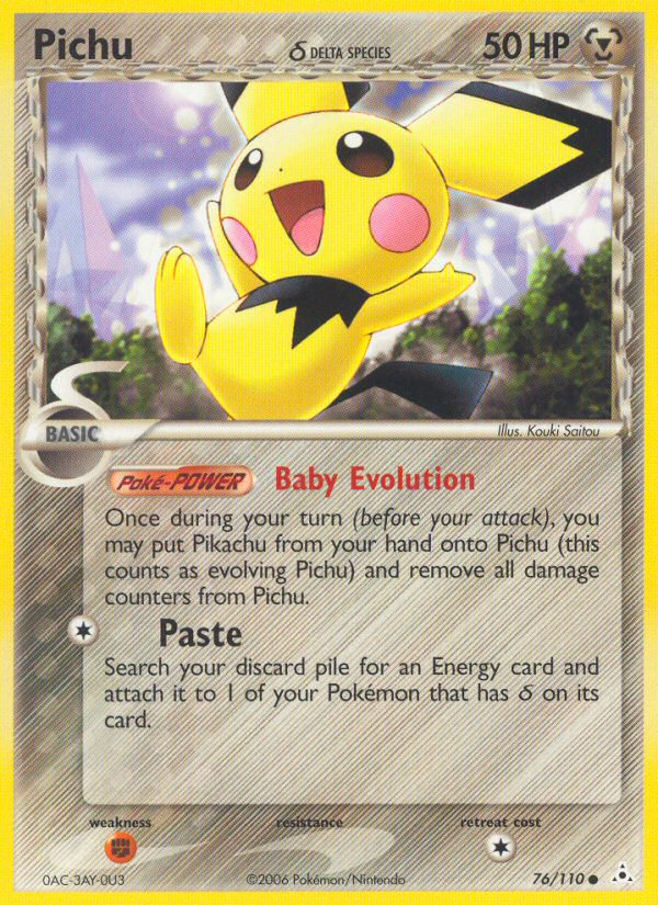 Pichu (76/110) (Delta Species) [EX: Holon Phantoms] | Silver Goblin