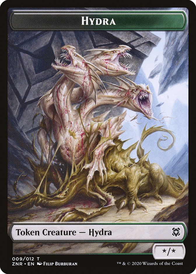 Cat // Hydra Double-Sided Token [Zendikar Rising Tokens] | Silver Goblin