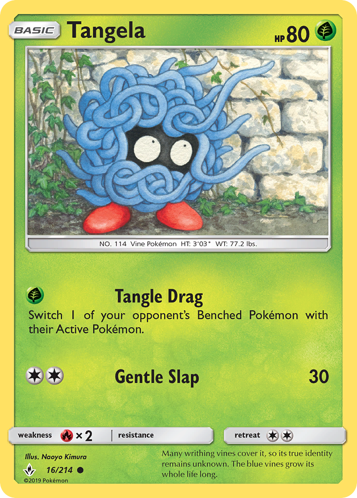 Tangela (16/214) [Sun & Moon: Unbroken Bonds] | Silver Goblin