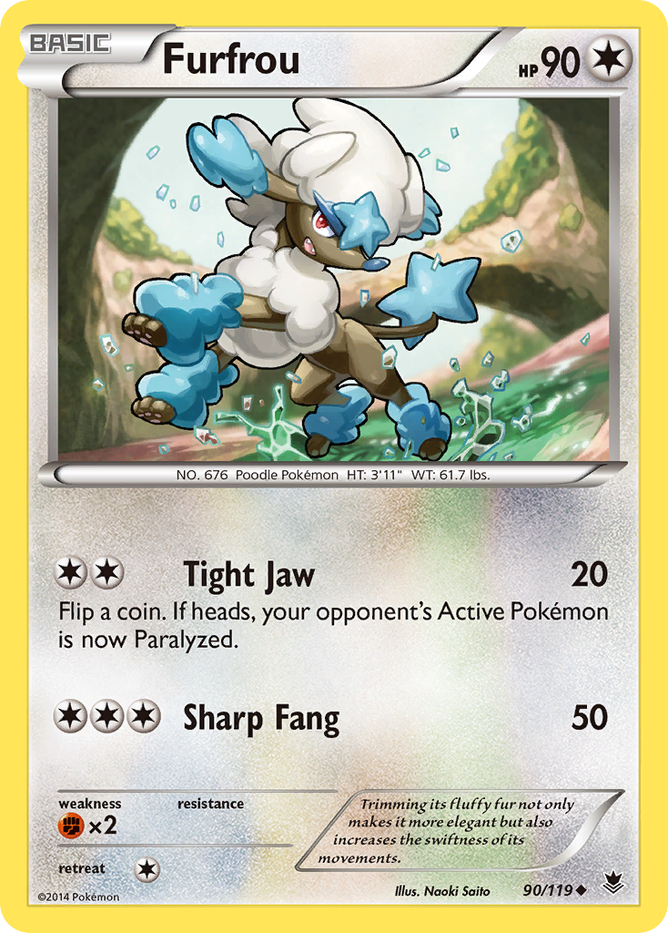 Furfrou (90/119) [XY: Phantom Forces] | Silver Goblin