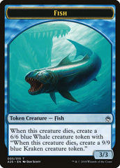 Fish // Kraken Double-Sided Token [Masters 25 Tokens] | Silver Goblin
