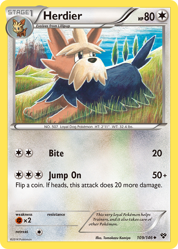 Herdier (109/146) [XY: Base Set] | Silver Goblin