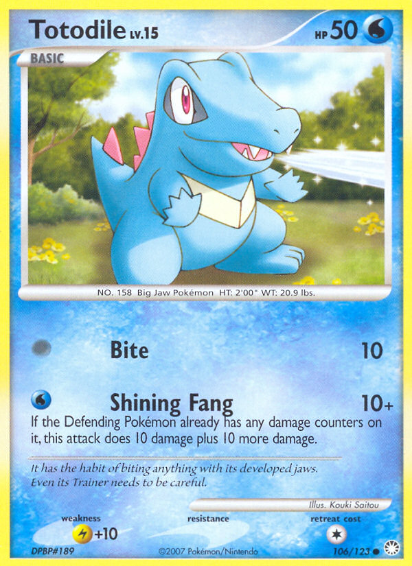 Totodile (106/123) [Diamond & Pearl: Mysterious Treasures] | Silver Goblin