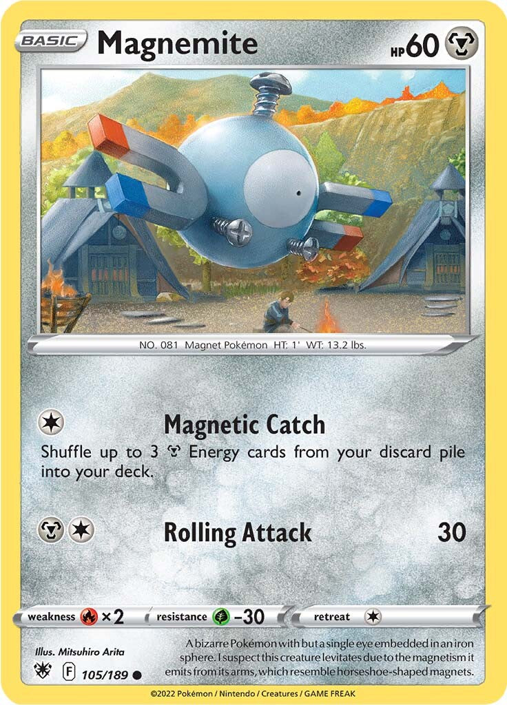 Magnemite (105/189) [Sword & Shield: Astral Radiance] | Silver Goblin