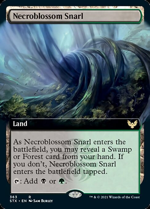 Necroblossom Snarl (Extended Art) [Strixhaven: School of Mages] | Silver Goblin