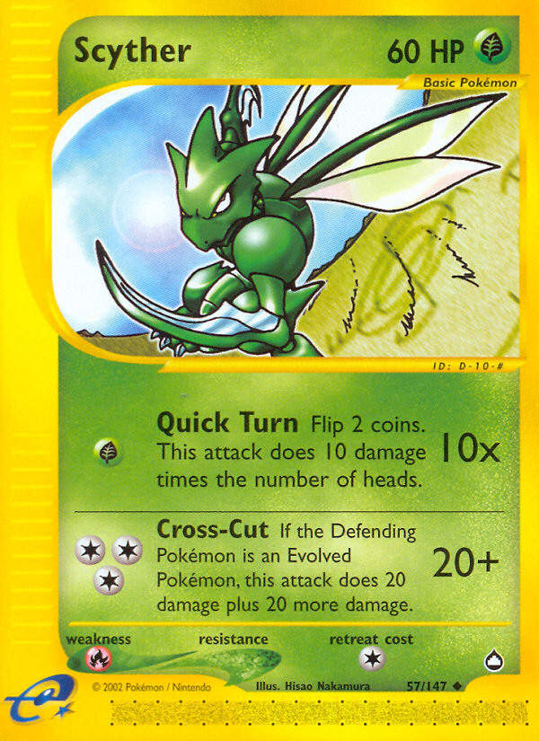 Scyther (57/147) [Aquapolis] | Silver Goblin