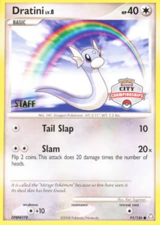 Dratini (91/146) (City Championship Promo Staff) [Diamond & Pearl: Legends Awakened] | Silver Goblin