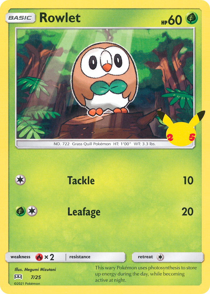 Rowlet (7/25) [McDonald's 25th Anniversary] | Silver Goblin