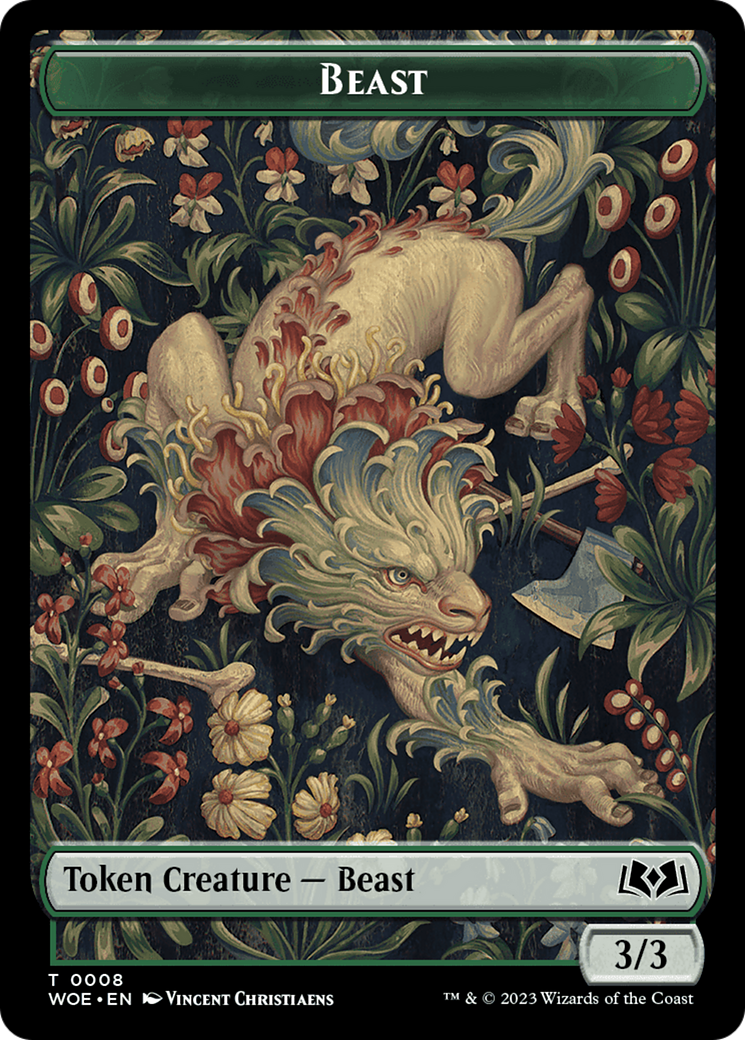 Beast // Food (0012) Double-Sided Token [Wilds of Eldraine Tokens] | Silver Goblin