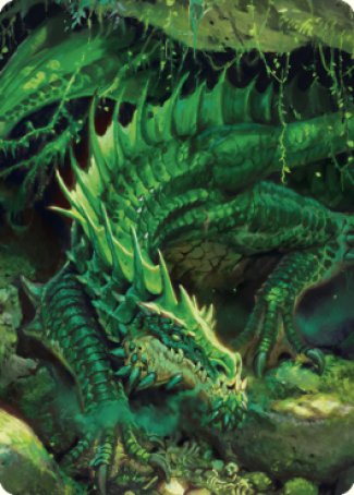 Lurking Green Dragon Art Card [Commander Legends: Battle for Baldur's Gate Art Series] | Silver Goblin