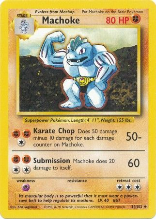 Machoke (34/102) [Base Set Unlimited] | Silver Goblin