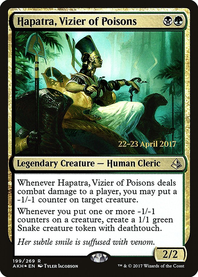 Hapatra, Vizier of Poisons [Amonkhet Prerelease Promos] | Silver Goblin