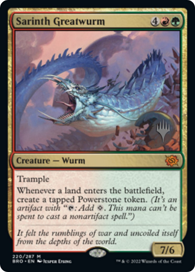 Sarinth Greatwurm (Promo Pack) [The Brothers' War Promos] | Silver Goblin