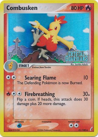 Combusken (31/100) (Stamped) [EX: Crystal Guardians] | Silver Goblin